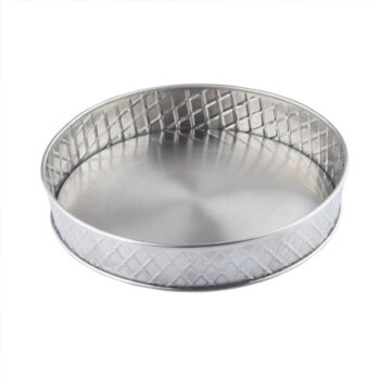 Bandeja redonda TableCraft Lattice de acero inoxidable, Ø 20,6 cm