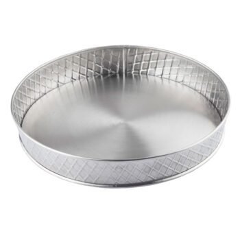 Bandeja redonda TableCraft Lattice de acero inoxidable, Ø 26,6 cm