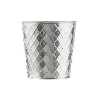 Vaso redondo TableCraft Lattice de acero inoxidable, 680 ml