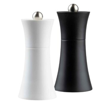 Set de 2 molinillos de sal y pimienta TableCraft negro y blanco, 13 cm