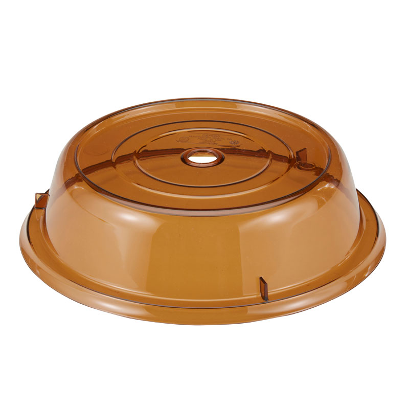 Cubreplatos redondo Cambro Camwear de policarbonato, Ø 27,9 cm ámbar