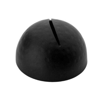 Tarjetero cúpula TableCraft negro martillado, Ø 4,5 cm