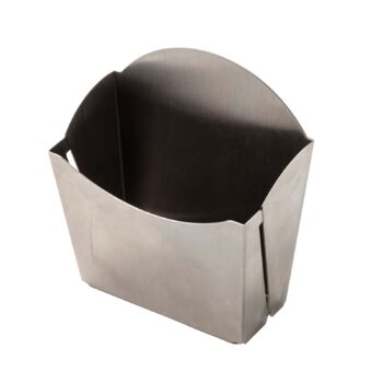 Caja grande para patatas fritas TableCraft Better Burger de acero inoxidable pulido