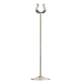 Tarjetero arpa TableCraft de acero inoxidable, 30,5 cm