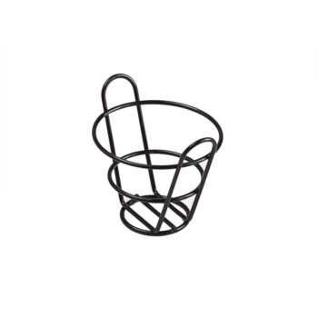 Cesta bucket Clipper Mill recubierta de PVC negro, Ø 11,4 cm