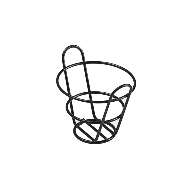 Cesta bucket Clipper Mill recubierta de PVC negro, Ø 11,4 cm