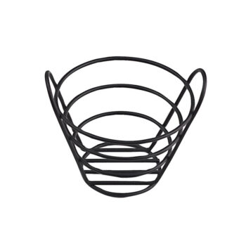 Cesta bucket Clipper Mill recubierta de PVC negro, Ø 15,9 cm