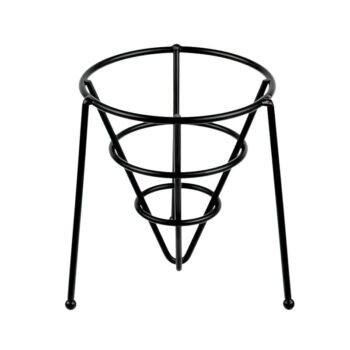 Cono de aperitivo apilable Clipper Mill negro, 12,7 x 15,2 cm