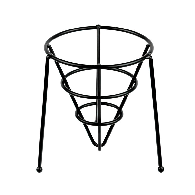 Cono de aperitivo apilable Clipper Mill negro, 12,7 x 15,2 cm