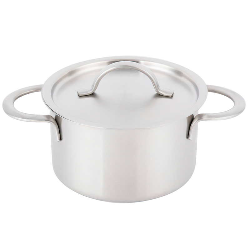 Cazuelita con tapa Clipper Mill de acero inoxidable satinado, Ø 12,7 cm
