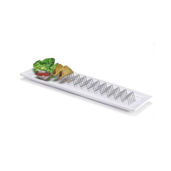 Soporte para 11 o 12 minitacos Clipper Mill de acero inoxidable