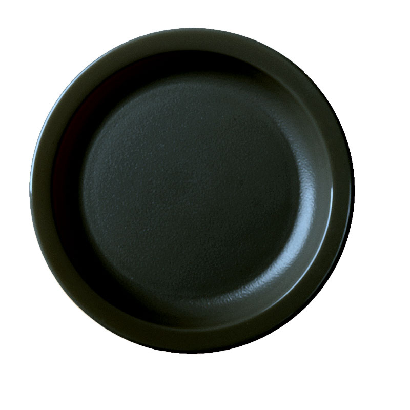 Plato llano Cambro Camwear de policarbonato, Ø 14 cm negro