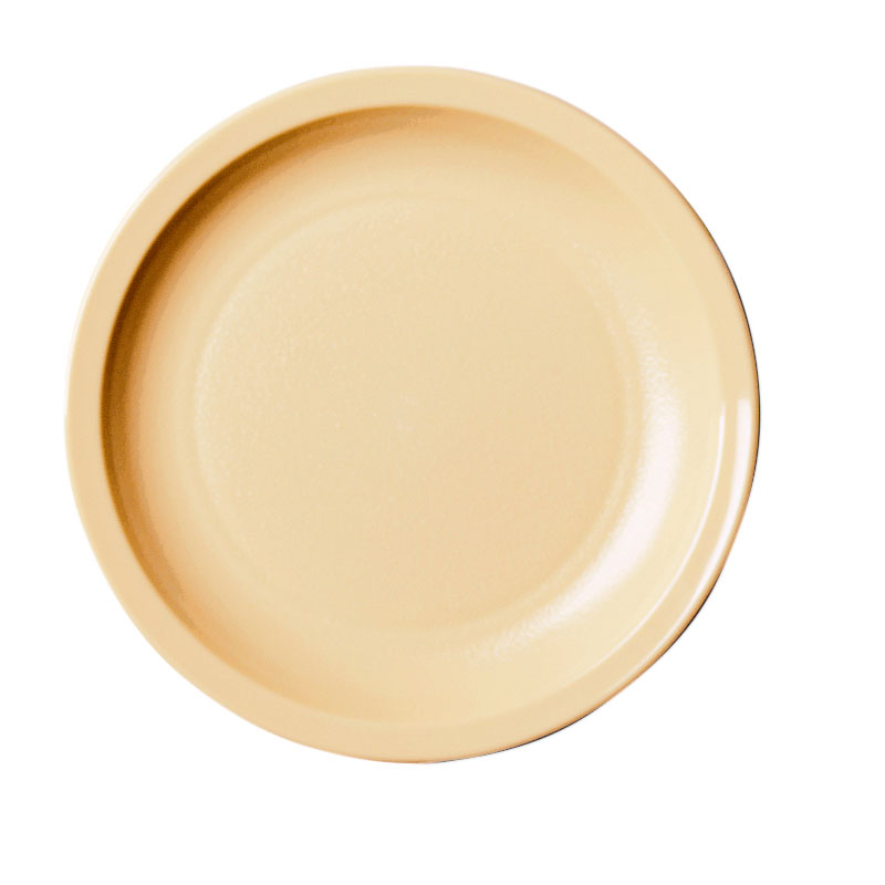 Plato llano Cambro Camwear de policarbonato, Ø 14 cm beige