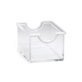 Envase rectangular para azucarillos TableCraft de plástico transparente