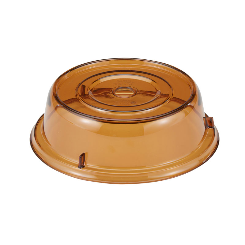 Cubreplatos redondo Cambro Camwear de policarbonato, Ø 21,4 cm ámbar
