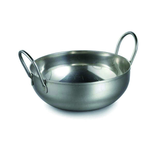 Bol con asas TableCraft de acero inoxidable para cocina india, 590 ml