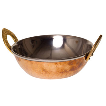 Bol con asas TableCraft de acero inoxidable con acabado cobre, 890 ml