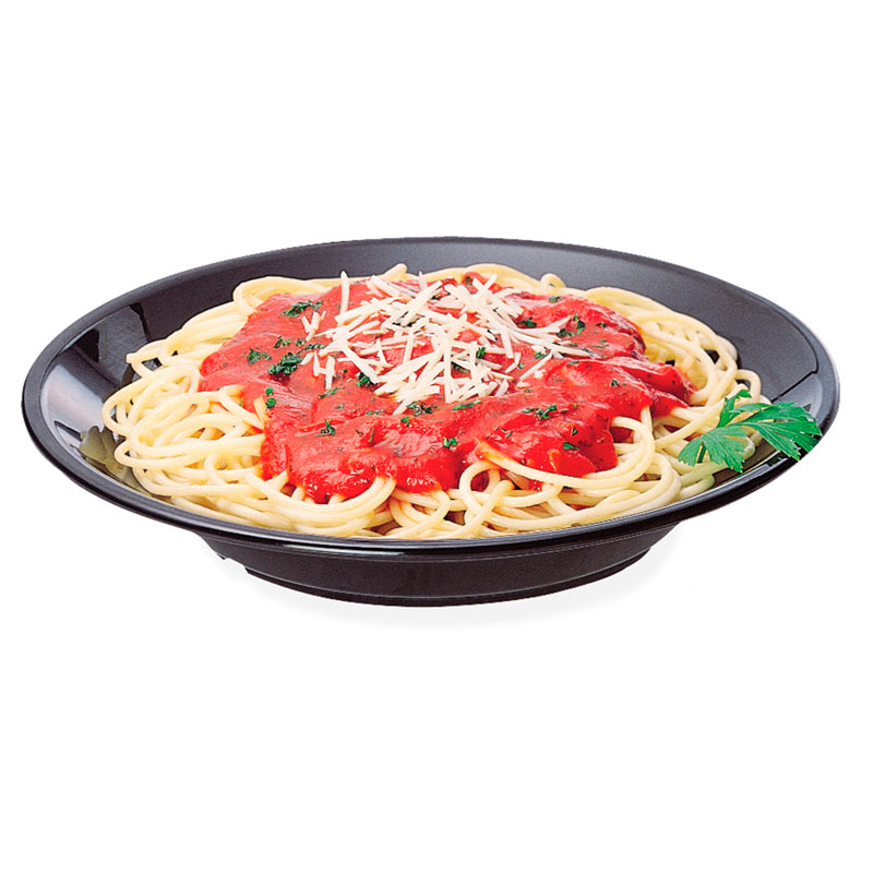 Plato hondo Cambro Camwear de policarbonato, Ø 22,9 cm negro