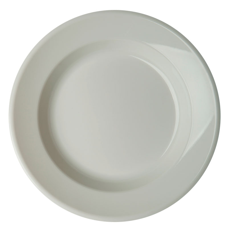 Plato hondo Cambro Camwear de policarbonato, Ø 22,9 cm blanco