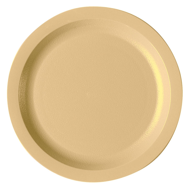 Plato llano Cambro Camwear de policarbonato, Ø 22,9 cm beige
