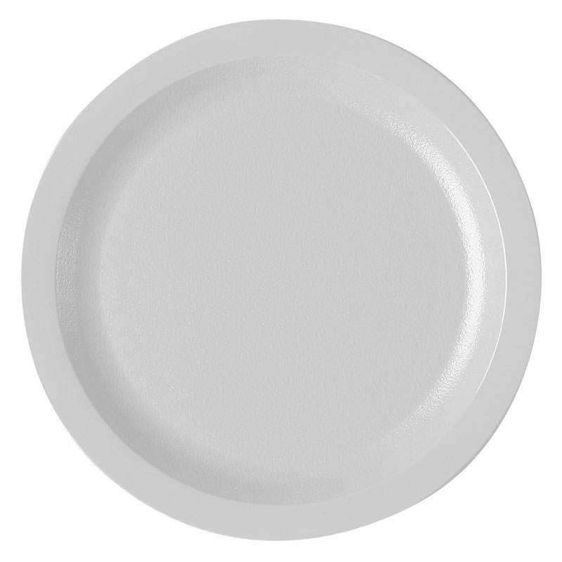 Plato llano Cambro Camwear de policarbonato, Ø 22,9 cm blanco