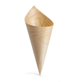 Mini cono de madera de pino de 140 ml