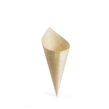 Mini cono de madera de pino de 45 ml