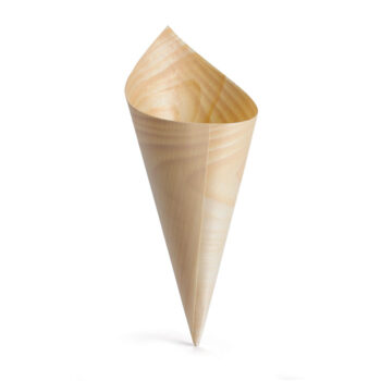 Mini cono de madera de pino de 90 ml