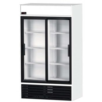 Armario expositor refrigerado de 1000 litros con dos puertas correderas