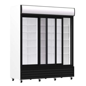 Armario expositor refrigerado de 1600 litros con tres puertas correderas