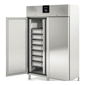 Armario refrigerado para pescado de acero inoxidable con cerradura y cajones