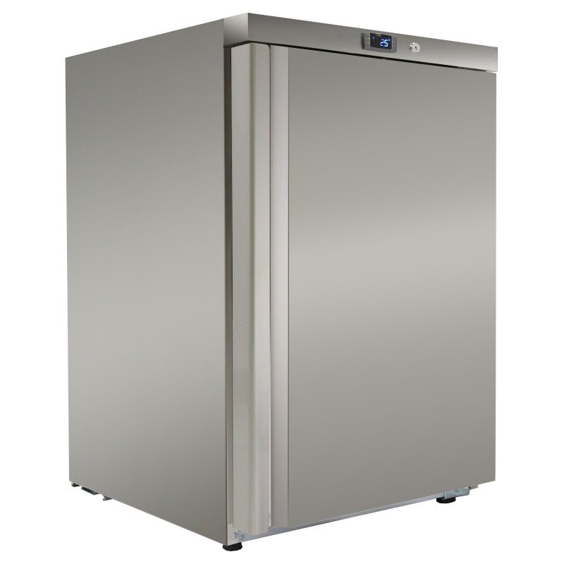 Armario refrigerado compacto de 113 litros en acero inoxidable