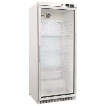 Armario expositor refrigerado GN 2/1 de 533 litros con puerta de cristal
