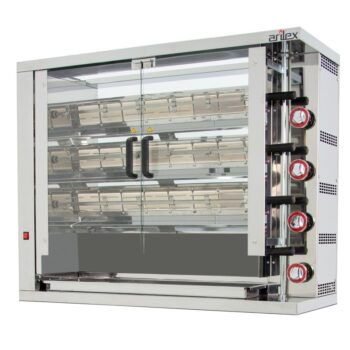 Asador de pollos a gas de tres espadas