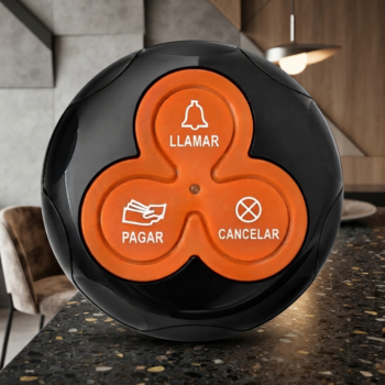 Avisador de mesa con 3 botones para llamar al camarero