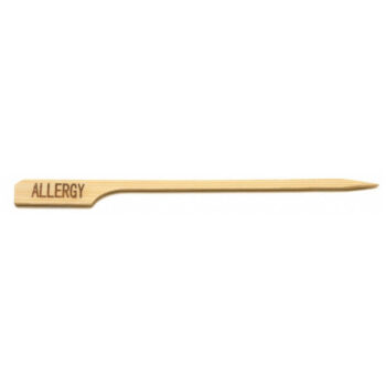 Palillo marcador «alergias» TableCraft de bambú, 11,5 cm, paquete de 100
