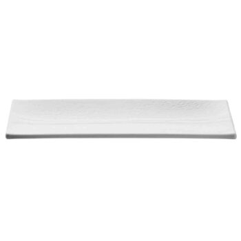 Bandeja rectangular de acabado texturizado de melamina, 45 x 14 x 2,5 cm