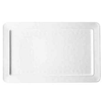 Bandeja rectangular de melamina, acabado blanco brillante, 53,5 x 33 x 2,5 cm, 1/1 GN