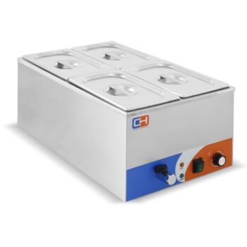 Baño maría eléctrico de sobremesa con 4 cubetas GN 1/4