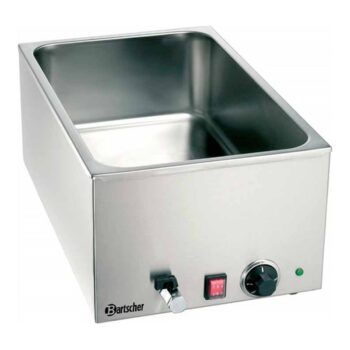 Baño maría de sobremesa GN 1/1 de 150 mm con grifo de vaciado