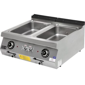 Baño maría eléctrico para dos GN 1/1, fondo 900