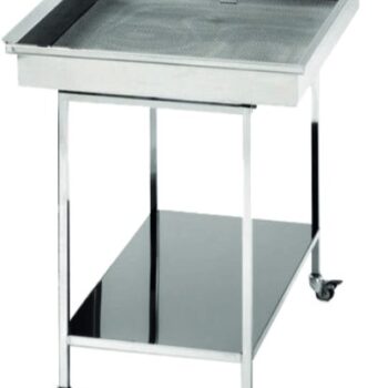Bastidor de acero inoxidable con ruedas para escurridor