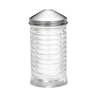 Azucarero TableCraft de vidrio con tapa de acero inoxidable, 350 ml