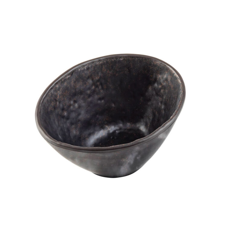 Bol de melamina Lunara, 148 ml, 10 x 7 x 6 cm, marrón cobrizo — Caja de 6 unidades