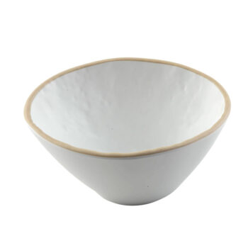 Bol de melamina, 384 ml, 16 x 12,5 x 9,5 cm, blanco