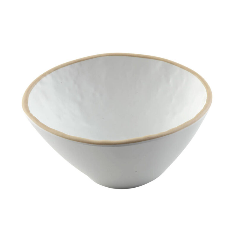 Bol de melamina Europa, 384 ml, 16 x 12,5 x 9,5 cm, blanco — Caja de 6 unidades