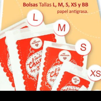 Bolsas antigrasa para churros, caja de 1.000