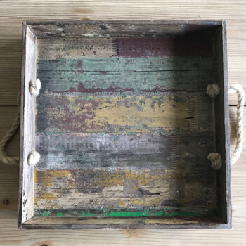 Caja cuadrada de madera, 39,4 cm 8,3 cm alto