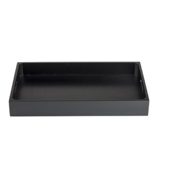 Caja de servir Gastronorm de madera, 1/1, fondo sólido madera negra, 7 cm de profundidad
