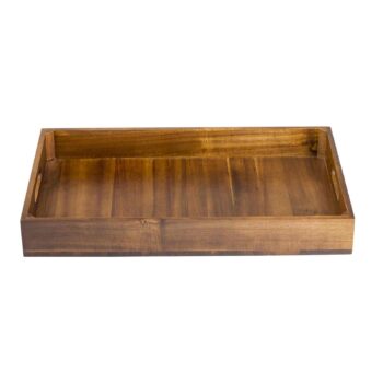 Caja de servir Gastronorm de madera de acacia, 1/1, fondo macizo de madera de acacia, 7 cm de profundidad